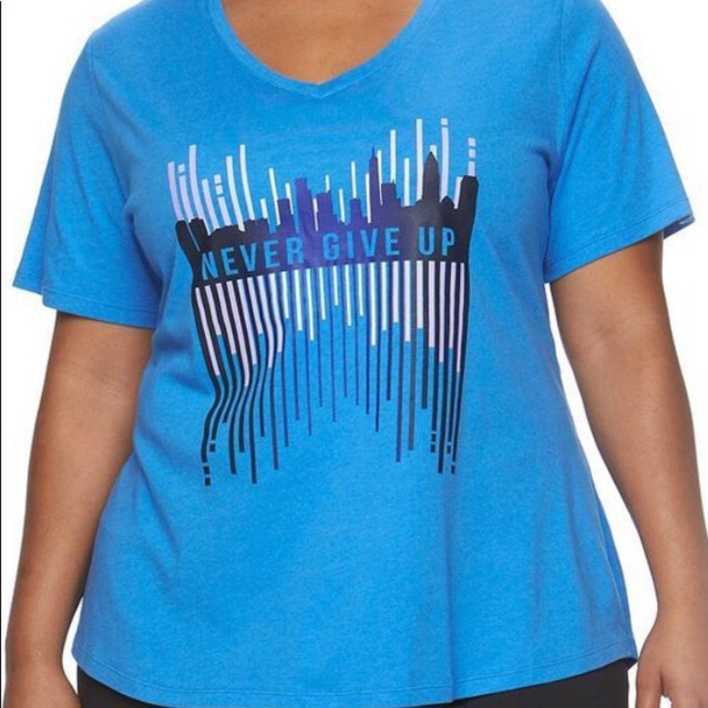 4X Plus “Never Give Up” TekGear T-Shirt